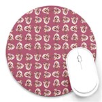 Whimsy Chickens Pattern Round Mousepad