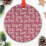 Whimsy Chickens Pattern Ornament (Round)