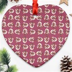 Whimsy Chickens Pattern Ornament (Heart)