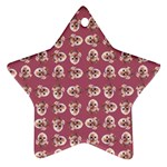 Whimsy Chickens Pattern Ornament (Star)