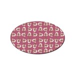 Whimsy Chickens Pattern Sticker (Oval)