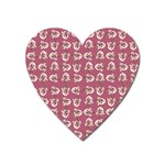 Whimsy Chickens Pattern Heart Magnet