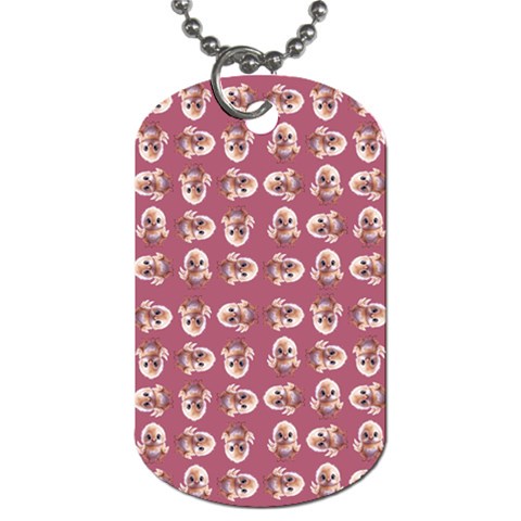 Whimsy Chickens Pattern Dog Tag (One Side) from ArtsNow.com Front