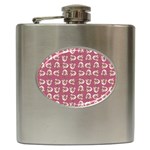 Whimsy Chickens Pattern Hip Flask (6 oz)