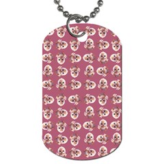 Whimsy Chickens Pattern Dog Tag (Two Sides) from ArtsNow.com Front