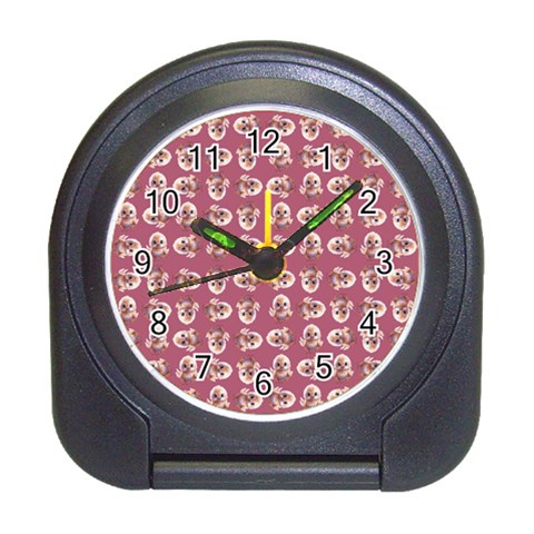 Whimsy Chickens Pattern Travel Alarm Clock from ArtsNow.com Front