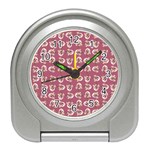 Whimsy Chickens Pattern Travel Alarm Clock