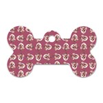 Whimsy Chickens Pattern Dog Tag Bone (One Side)