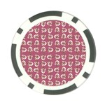 Whimsy Chickens Pattern Poker Chip Card Guard