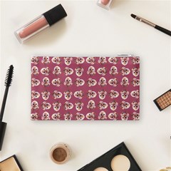 Whimsy Chickens Pattern Cosmetic Bag (Small) from ArtsNow.com Back