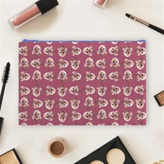 Whimsy Chickens Pattern Cosmetic Bag (Large) from ArtsNow.com Front