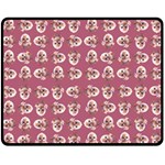 Whimsy Chickens Pattern Fleece Blanket (Medium)