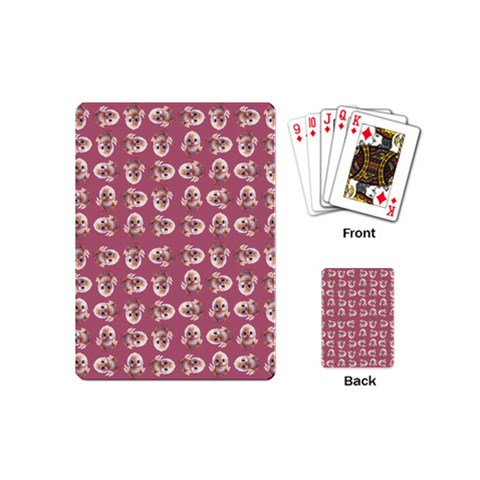 Whimsy Chickens Pattern Playing Cards Single Design (Mini) from ArtsNow.com Back