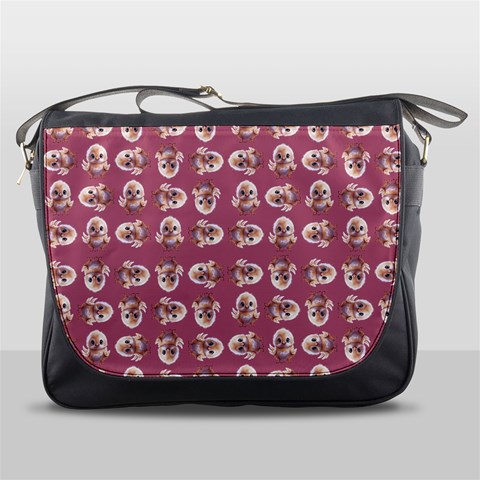 Whimsy Chickens Pattern Messenger Bag from ArtsNow.com Front