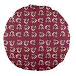 Whimsy Chickens Pattern Large 18  Premium Round Cushions