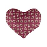 Whimsy Chickens Pattern Standard 16  Premium Heart Shape Cushions