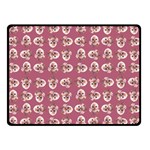 Whimsy Chickens Pattern Two Sides Fleece Blanket (Small)