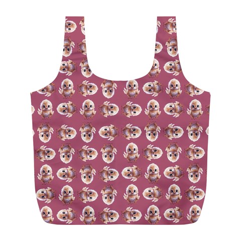 Whimsy Chickens Pattern Full Print Recycle Bag (L) from ArtsNow.com Front