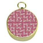 Whimsy Chickens Pattern Gold Compasses