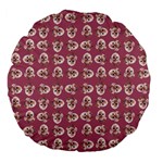 Whimsy Chickens Pattern Large 18  Premium Flano Round Cushions