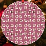 Whimsy Chickens Pattern UV Print Acrylic Ornament Round