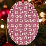 Whimsy Chickens Pattern UV Print Acrylic Ornament Oval