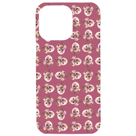 Whimsy Chickens Pattern iPhone 15 Pro Max Black UV Print PC Hardshell Case from ArtsNow.com Front