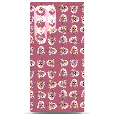 Whimsy Chickens Pattern Samsung Galaxy S24 Ultra 6.9 Inch Black TPU UV Case from ArtsNow.com Front