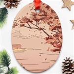 Pastel Nature , Art, Blue, Cute, Ornament (Oval)