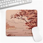 Pastel Nature , Art, Blue, Cute, Large Mousepad