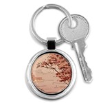 Pastel Nature , Art, Blue, Cute, Key Chain (Round)