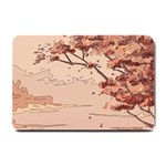 Pastel Nature , Art, Blue, Cute, Small Doormat