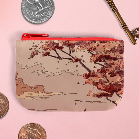 Pastel Nature , Art, Blue, Cute, Mini Coin Purse from ArtsNow.com Front