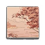 Pastel Nature , Art, Blue, Cute, Memory Card Reader (Square 5 Slot)