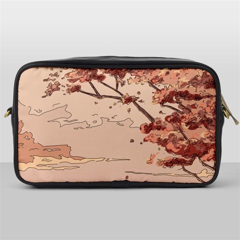 Pastel Nature , Art, Blue, Cute, Toiletries Bag (One Side) from ArtsNow.com Front