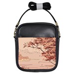 Pastel Nature , Art, Blue, Cute, Girls Sling Bag