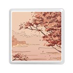 Pastel Nature , Art, Blue, Cute, Memory Card Reader (Square)