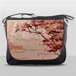 Pastel Nature , Art, Blue, Cute, Messenger Bag