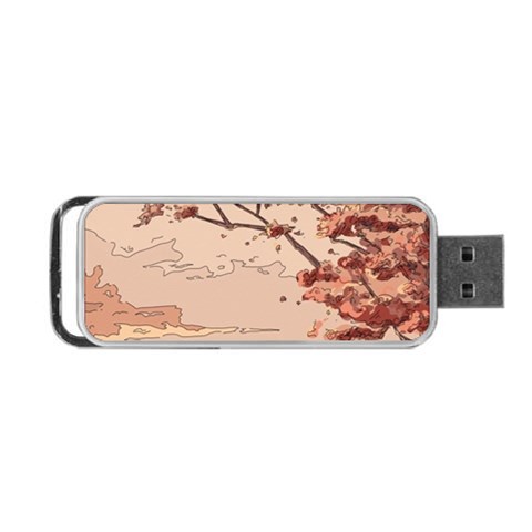 Pastel Nature , Art, Blue, Cute, Portable USB Flash (One Side) from ArtsNow.com Front