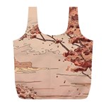 Pastel Nature , Art, Blue, Cute, Full Print Recycle Bag (L)