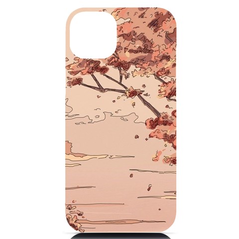 Pastel Nature , Art, Blue, Cute, iPhone 14 Plus Black UV Print Case from ArtsNow.com Front