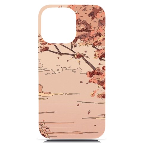 Pastel Nature , Art, Blue, Cute, iPhone 14 Pro Max Black UV Print Case from ArtsNow.com Front