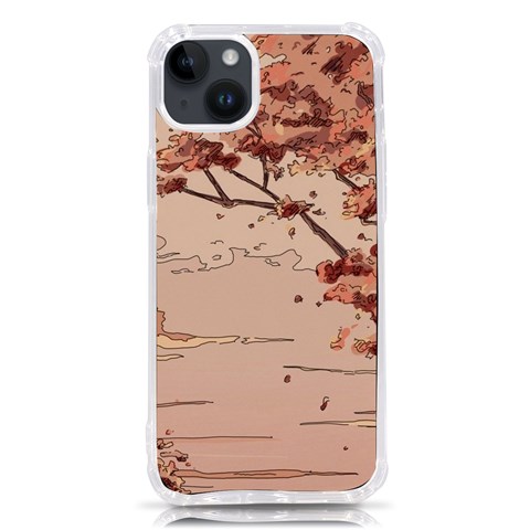 Pastel Nature , Art, Blue, Cute, iPhone 14 Plus TPU UV Print Case from ArtsNow.com Front