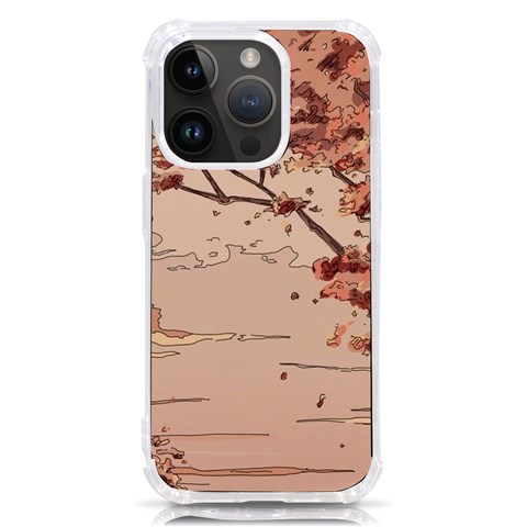 Pastel Nature , Art, Blue, Cute, iPhone 14 Pro TPU UV Print Case from ArtsNow.com Front