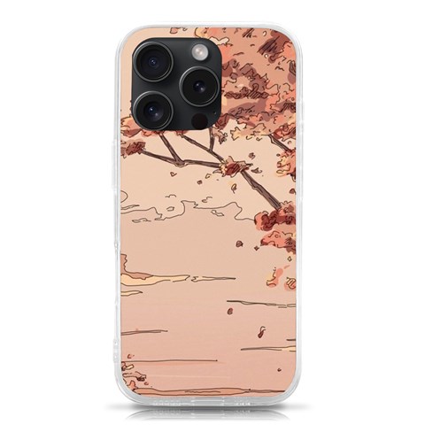 Pastel Nature , Art, Blue, Cute, iPhone 15 Pro TPU UV Print Case from ArtsNow.com Front