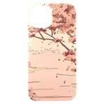 Pastel Nature , Art, Blue, Cute, iPhone 15 Black UV Print PC Hardshell Case