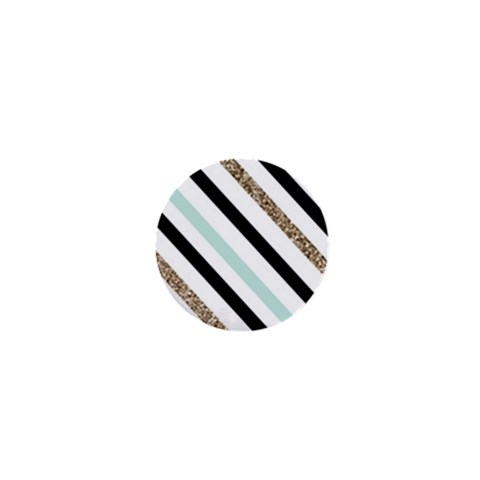 Pattern, Black, Blue, Gold, Lines, Stripes 1  Mini Buttons from ArtsNow.com Front