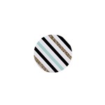 Pattern, Black, Blue, Gold, Lines, Stripes 1  Mini Buttons