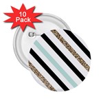 Pattern, Black, Blue, Gold, Lines, Stripes 2.25  Buttons (10 pack) 