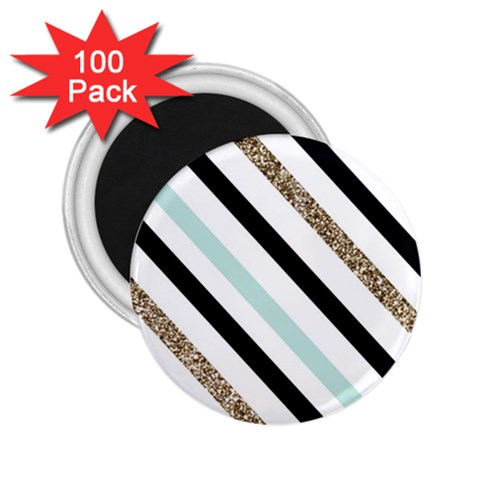 Pattern, Black, Blue, Gold, Lines, Stripes 2.25  Magnets (100 pack)  from ArtsNow.com Front